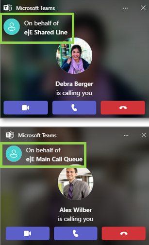 Teams incoming shared call 
