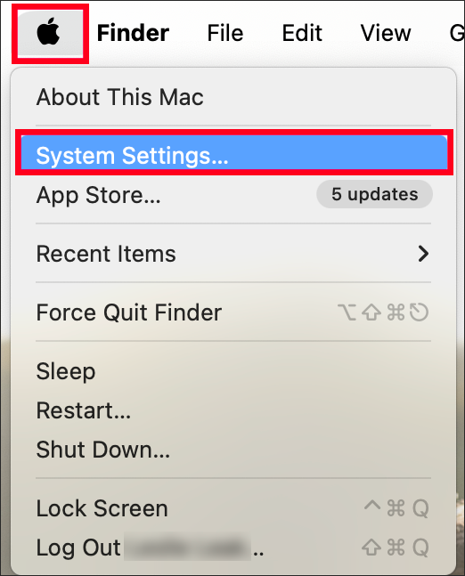 Apple system settings screen