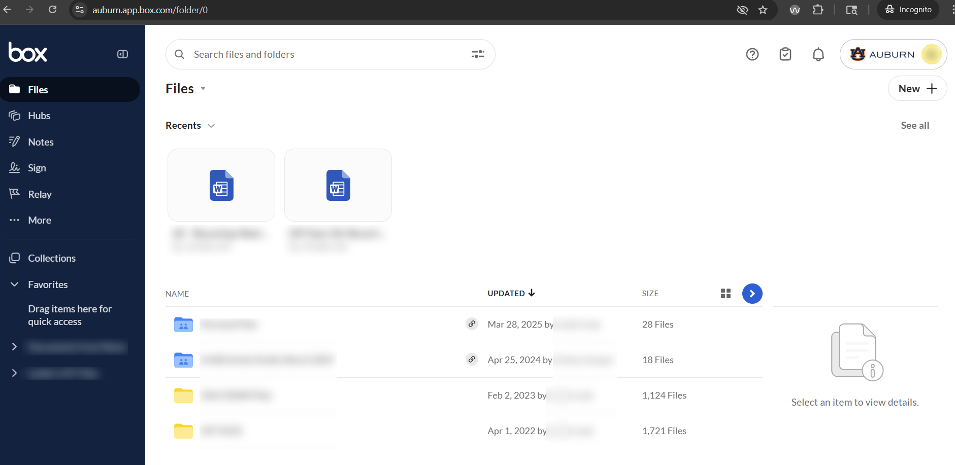 Box main homepage