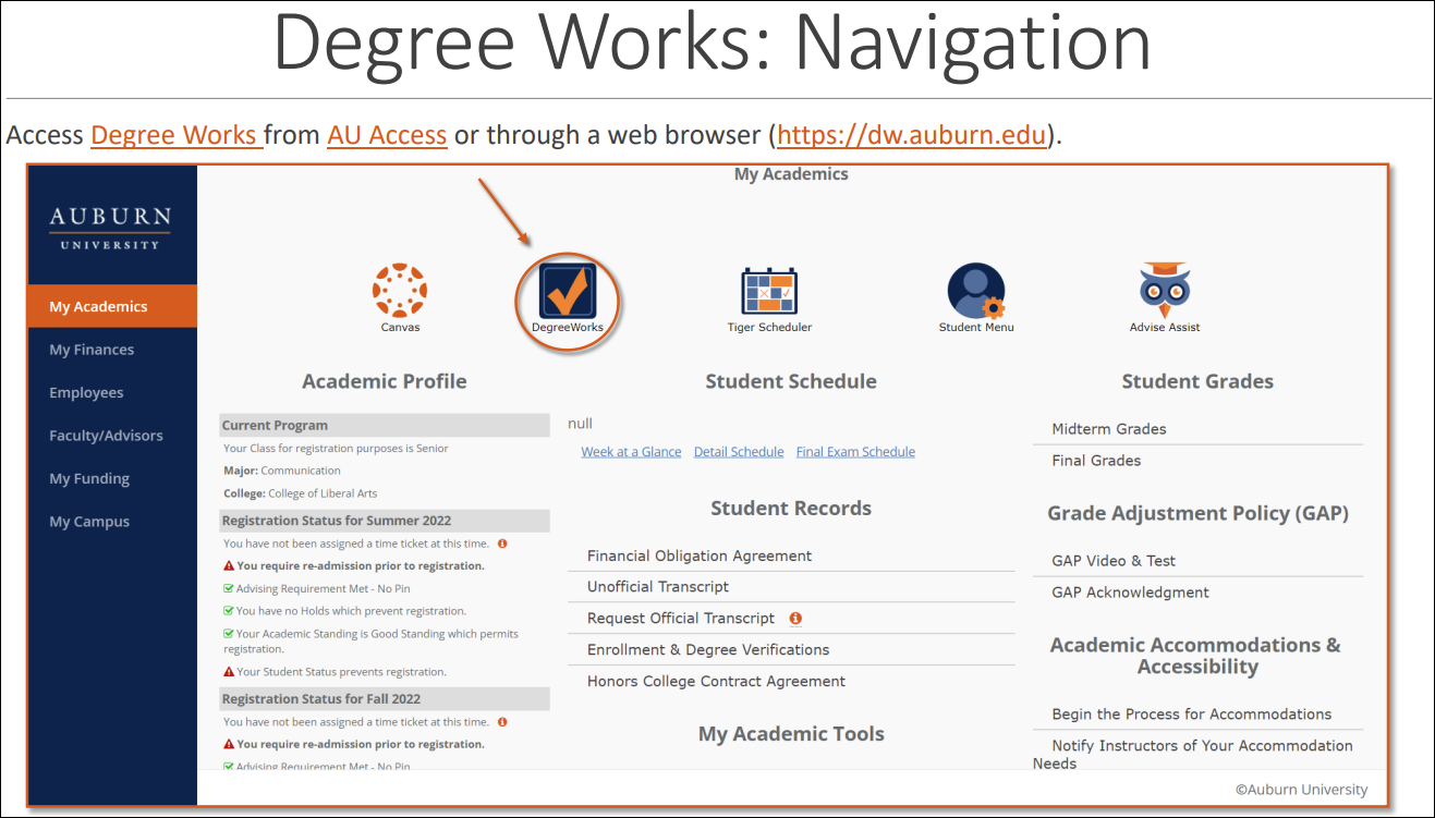 Information Technology - Auburn DegreeWorks - Service Portal