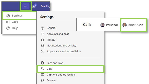Teams Voice delegate settings