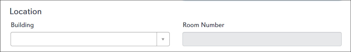 building location and room number selection