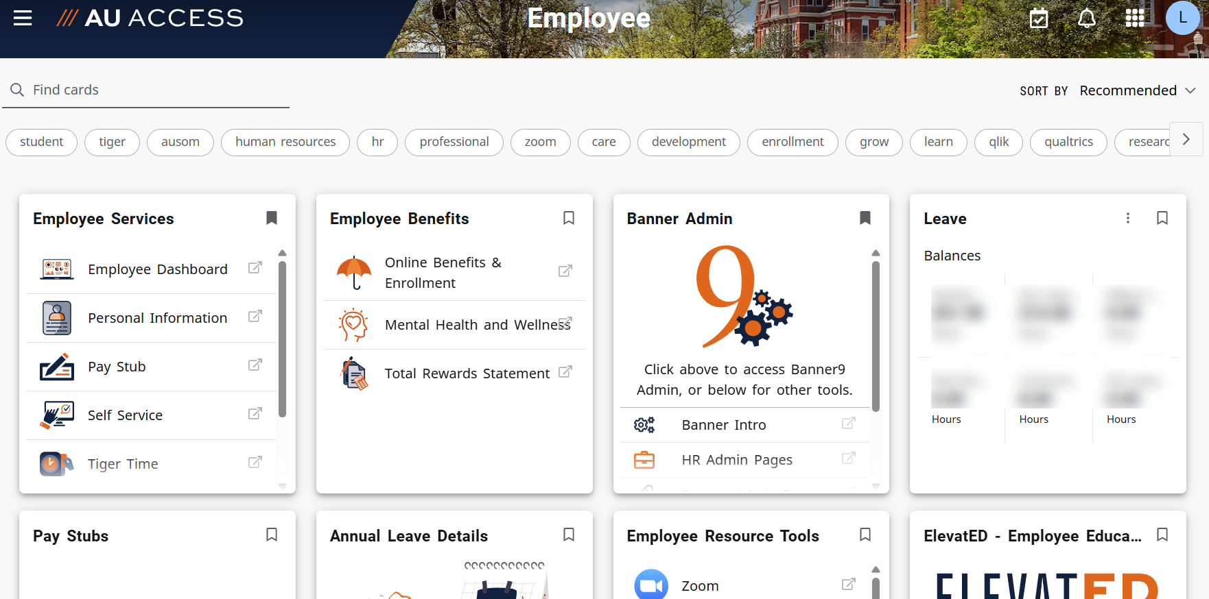 AU Access Employees Tab