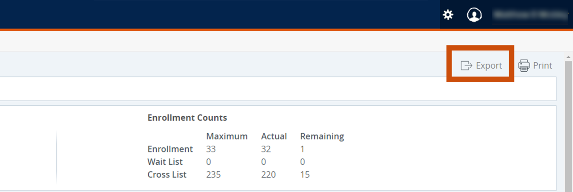 Class List Export selection