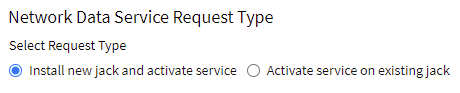 Network data service request type