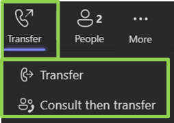 Teams Voice transfer screen