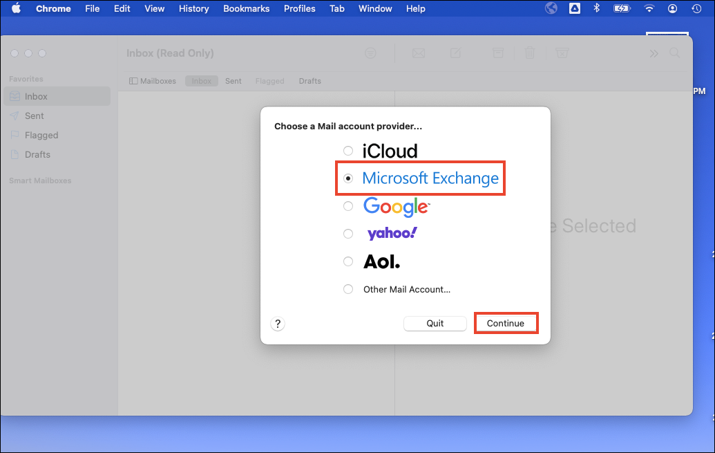 mac mail microsoft exchange