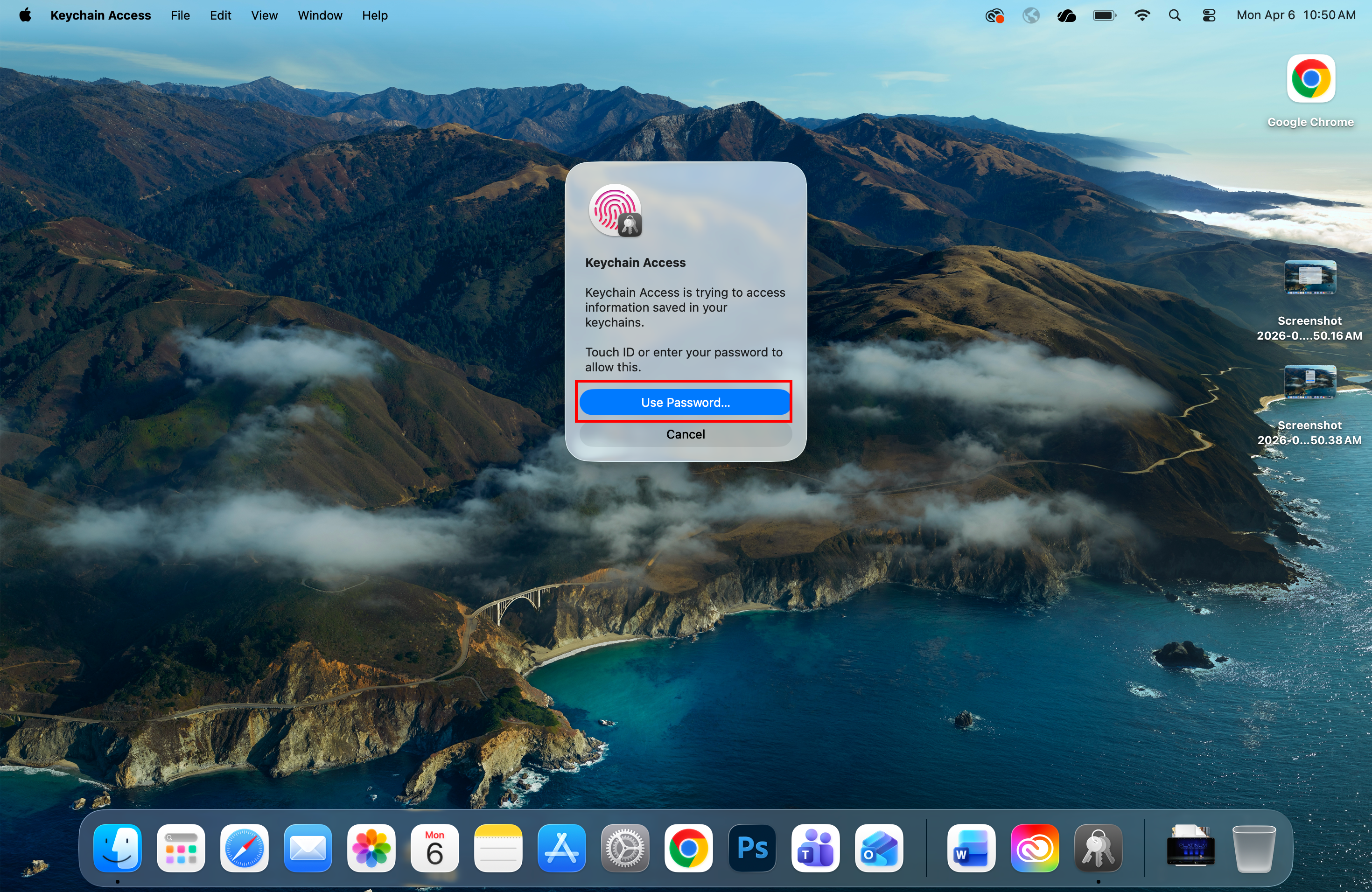 Mac Keychain Access Use Password