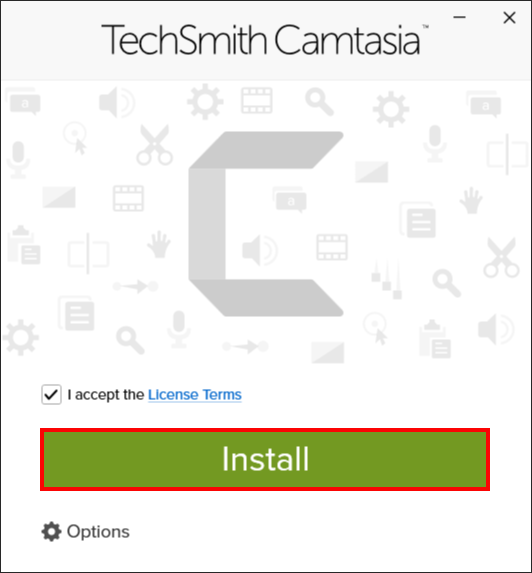 Camtasia software install