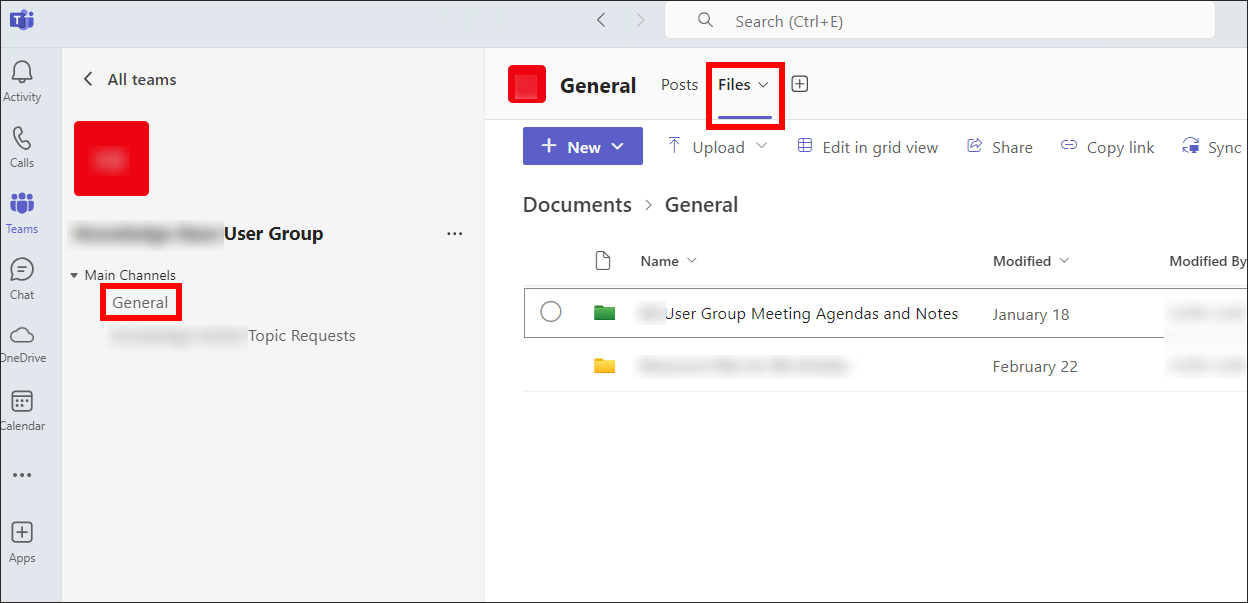Teams Channel Files 