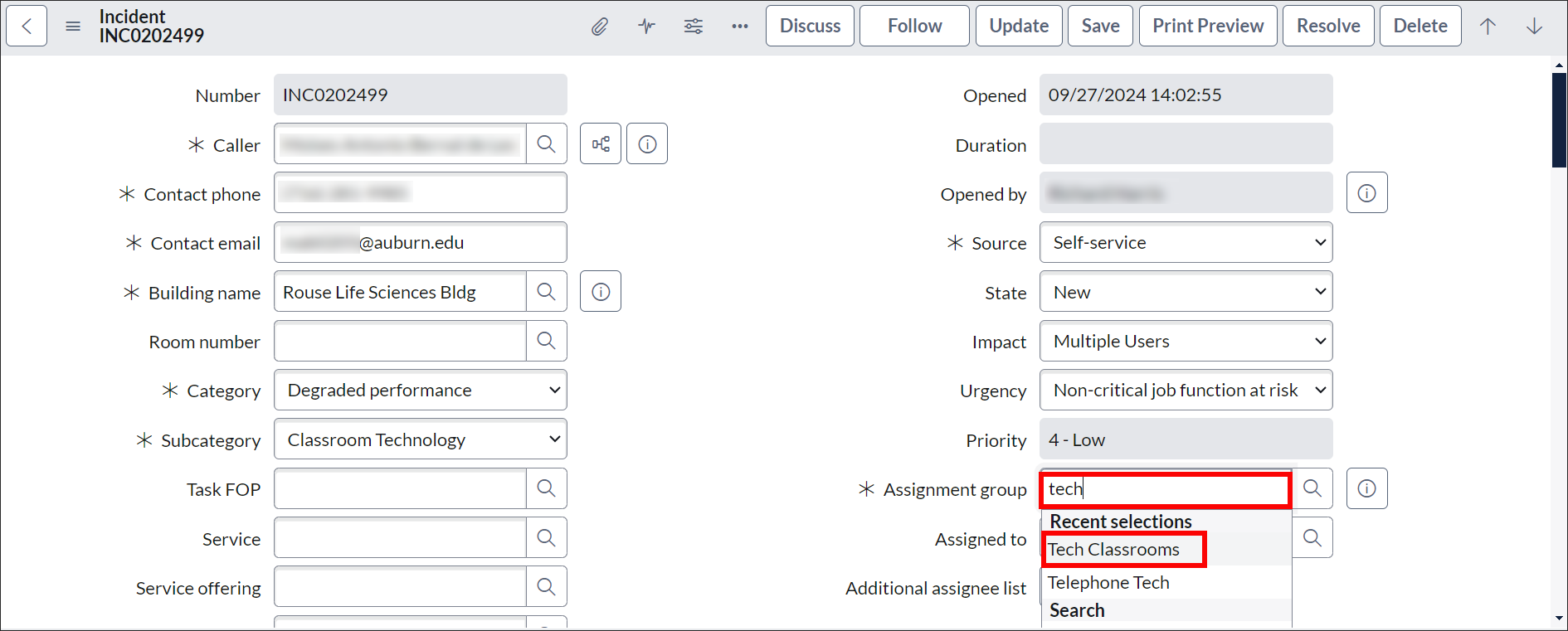 Task - Assignment Group