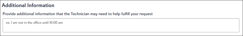 teams voice request additional information field