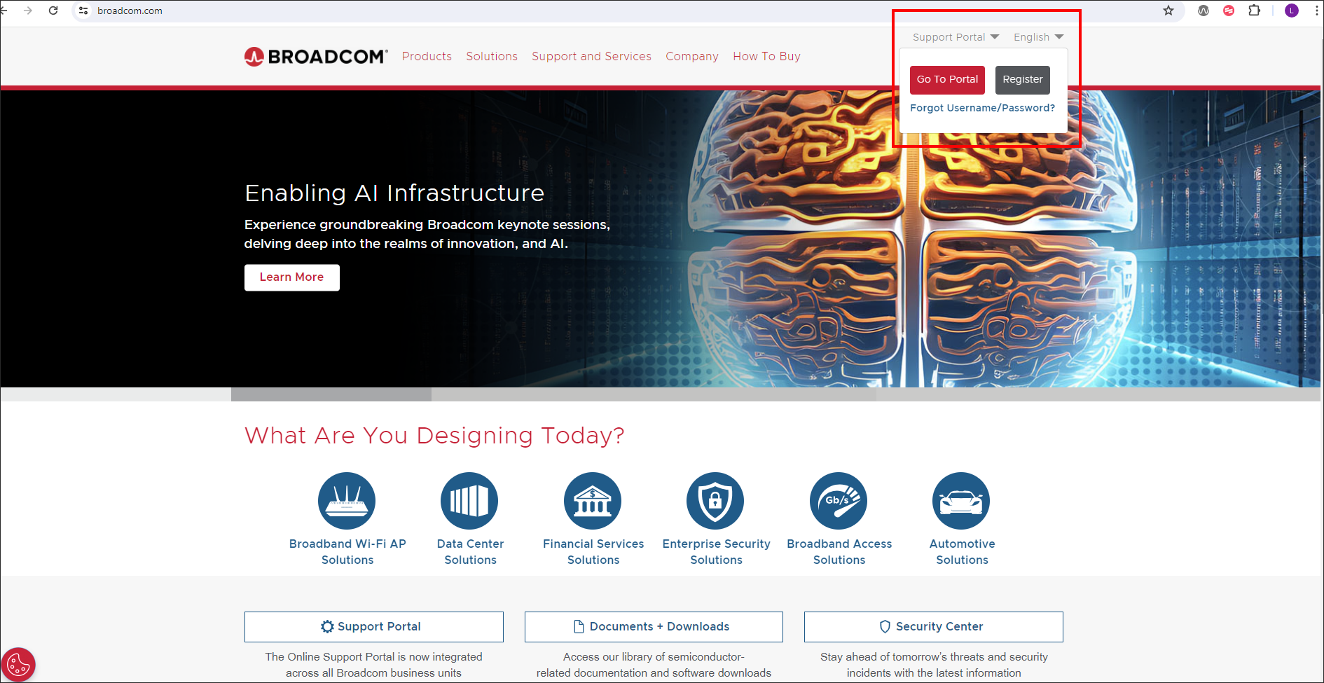 Broadcom Support Portal