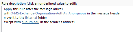 External Email Rule