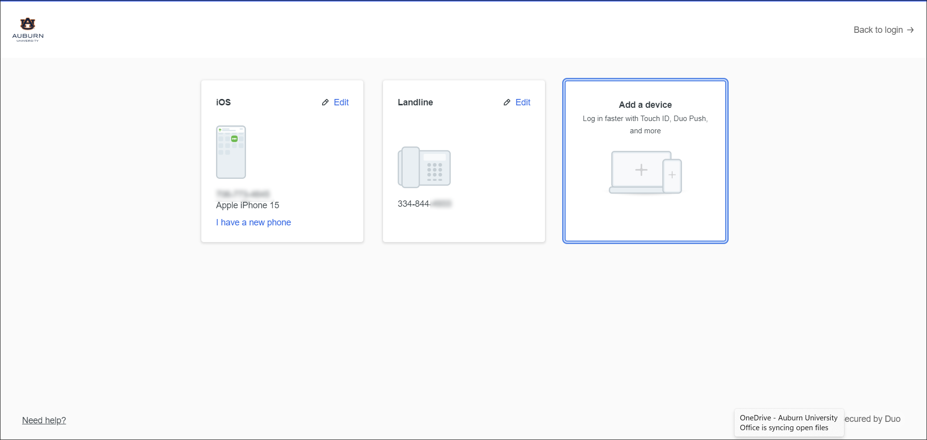 Duo device management portal