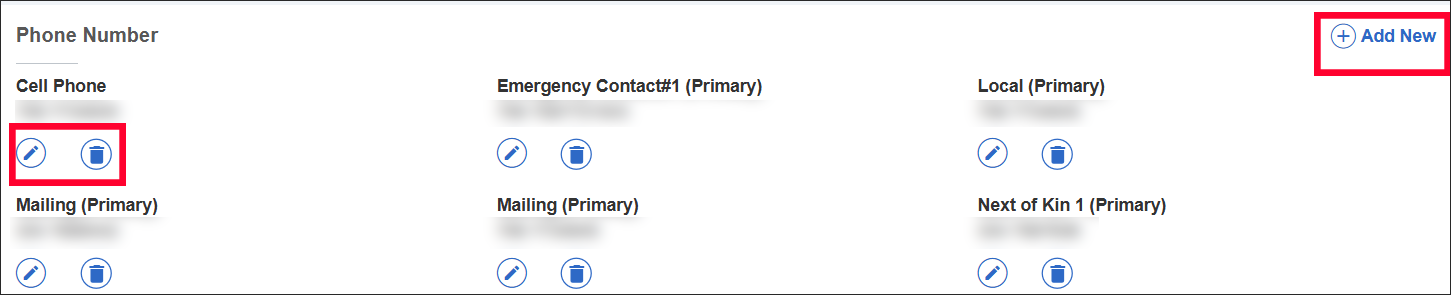 Personal Information Options in AU Access
