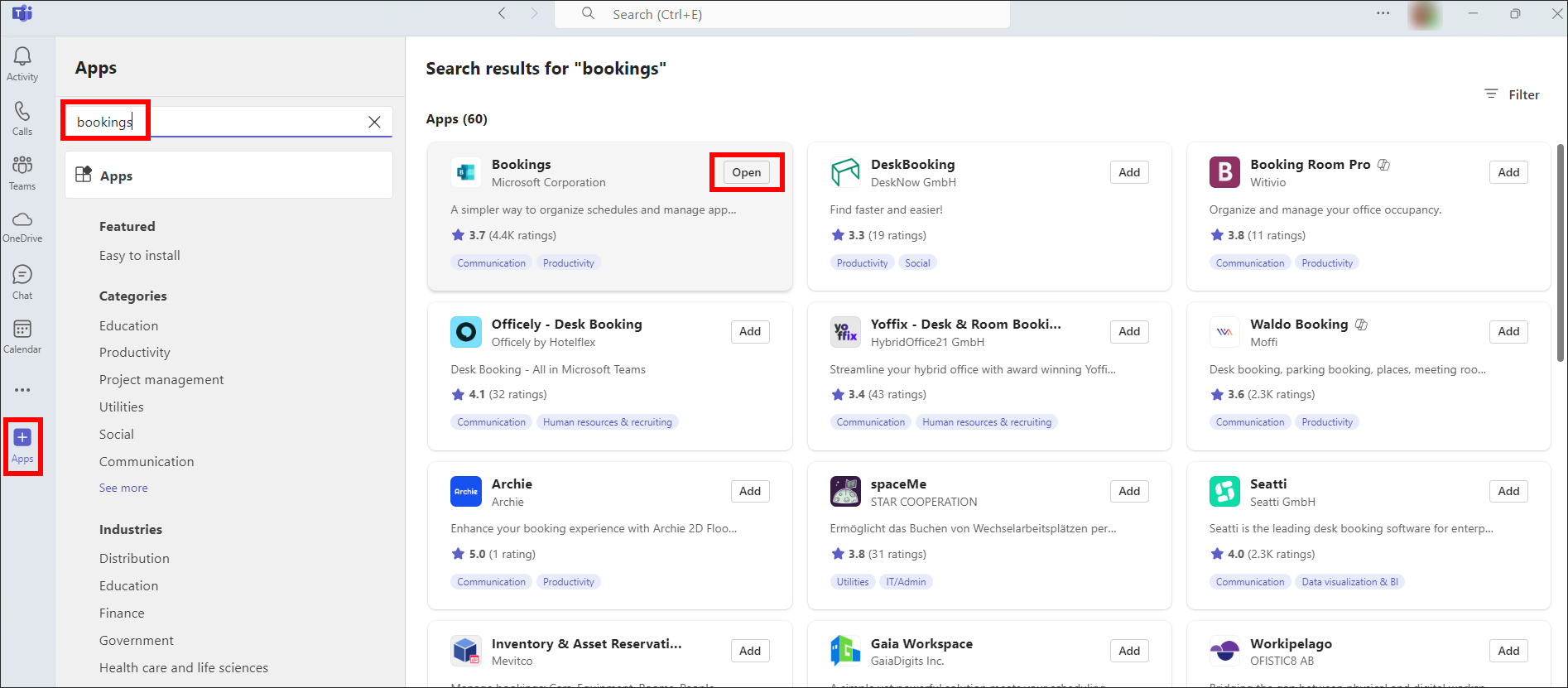 Microsoft Bookings through Teams