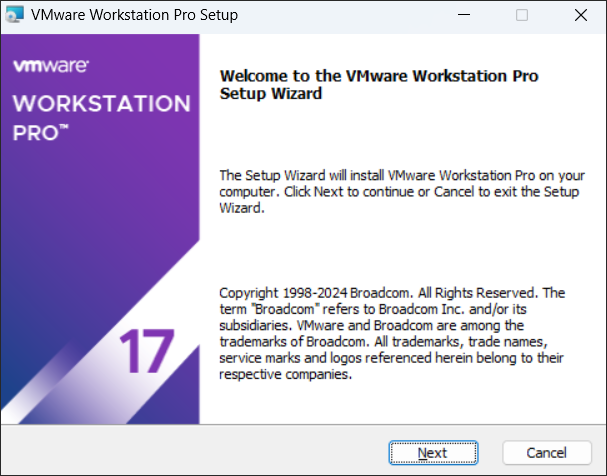 VMware Workstation Pro installation