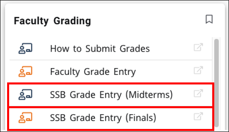 SSB Grade Entry