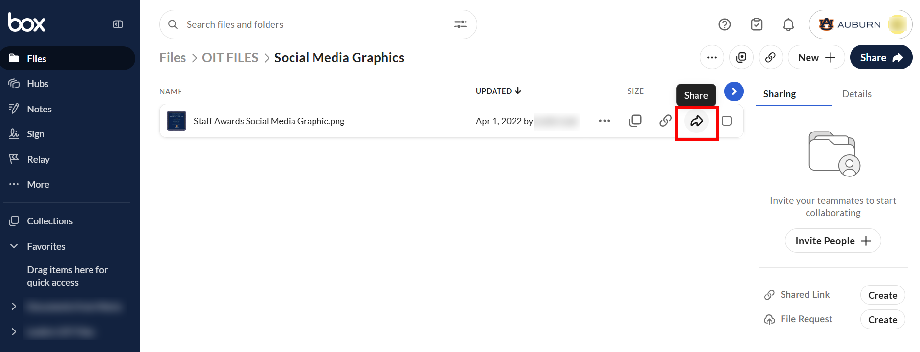 Box file sharing icon