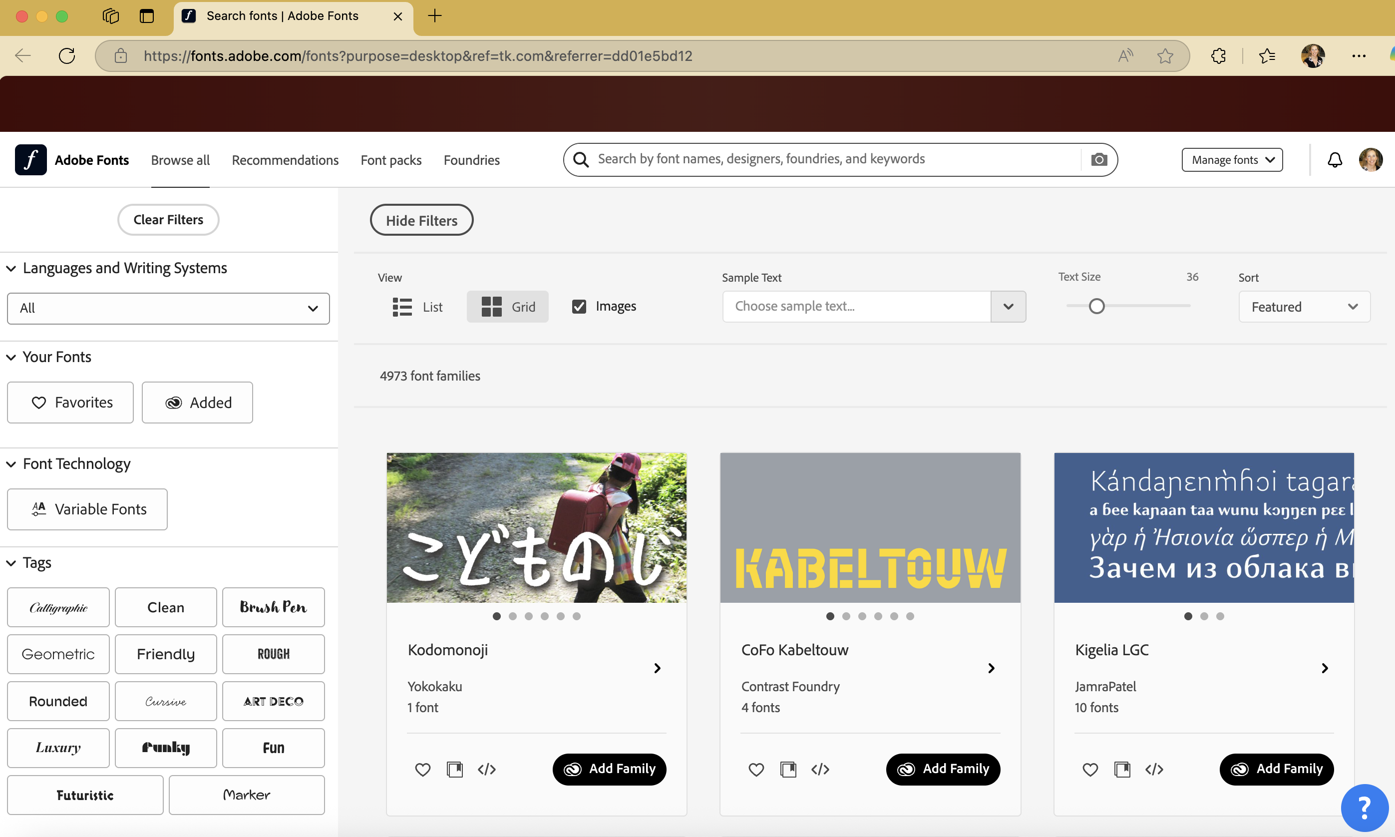 Adobe fonts