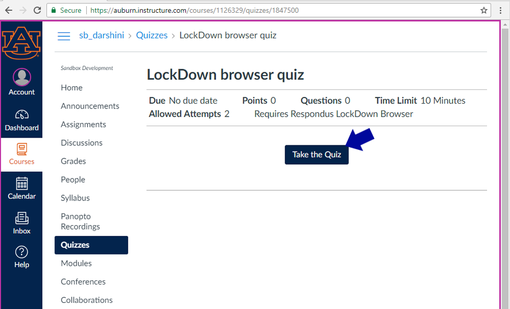 screenshot, lockdown browser quiz 