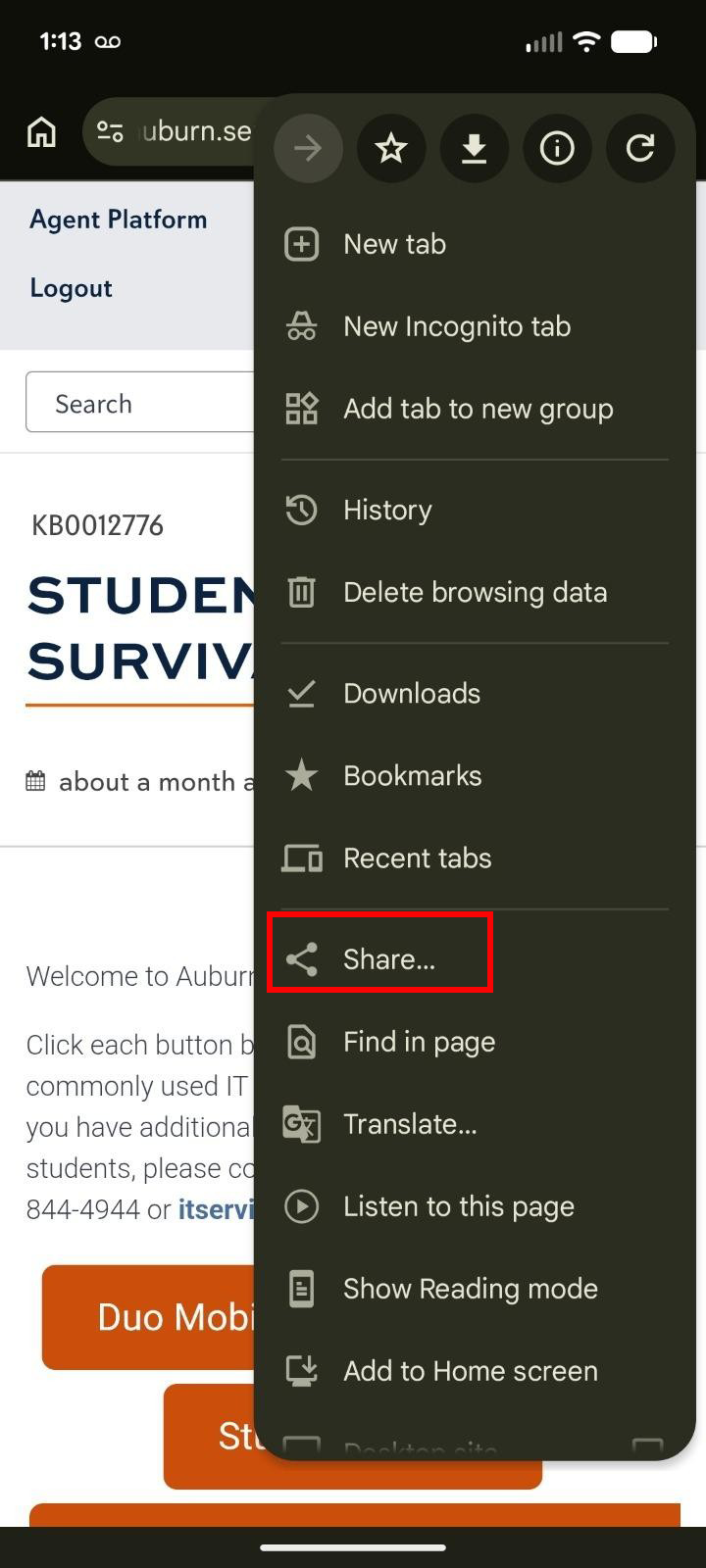 mobility print screen