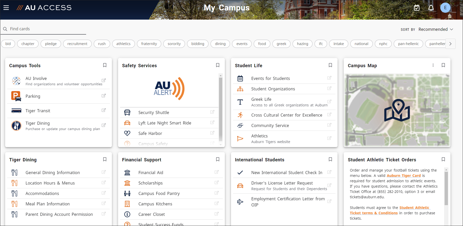 Student AU Access Campus Category