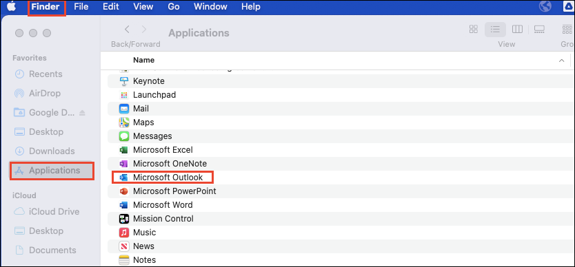 outlook app on mac