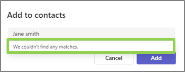 Teams Voice external contact