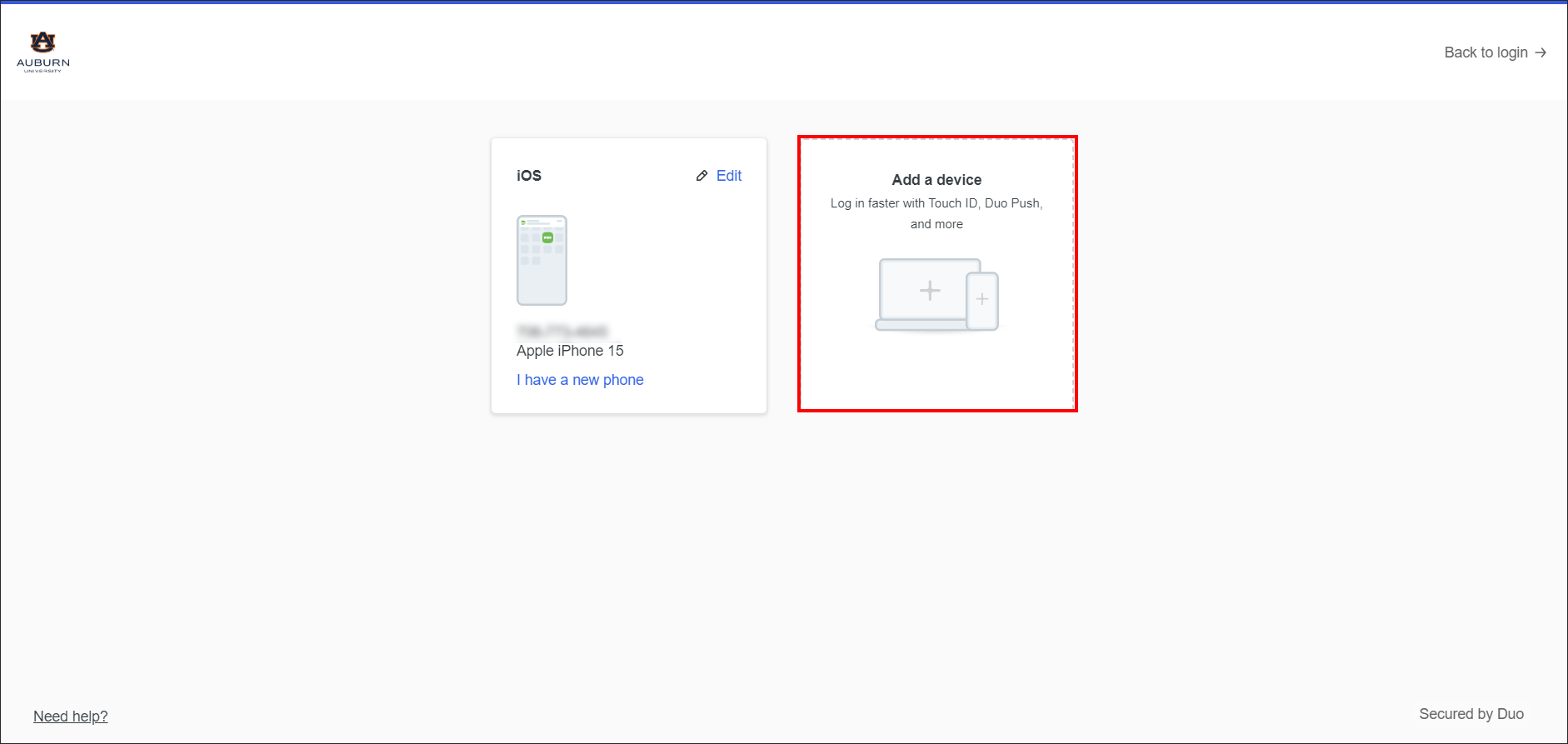 Duo device management portal add device