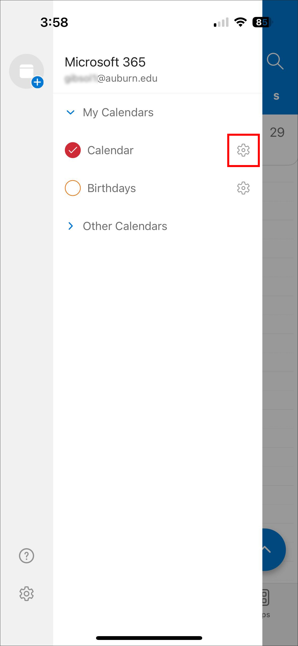 outlook app calendar settings 