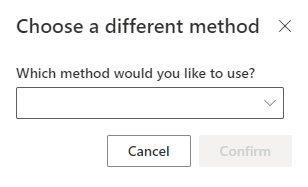 choose a method of authentication