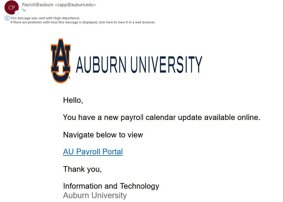 example payroll phishing email