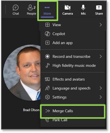 Teams Voice merge calls