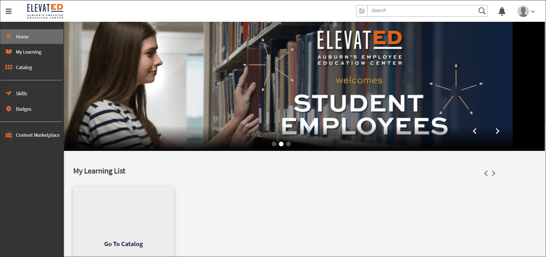 Elevated homepage