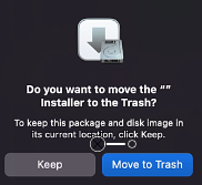 move installation files to trash