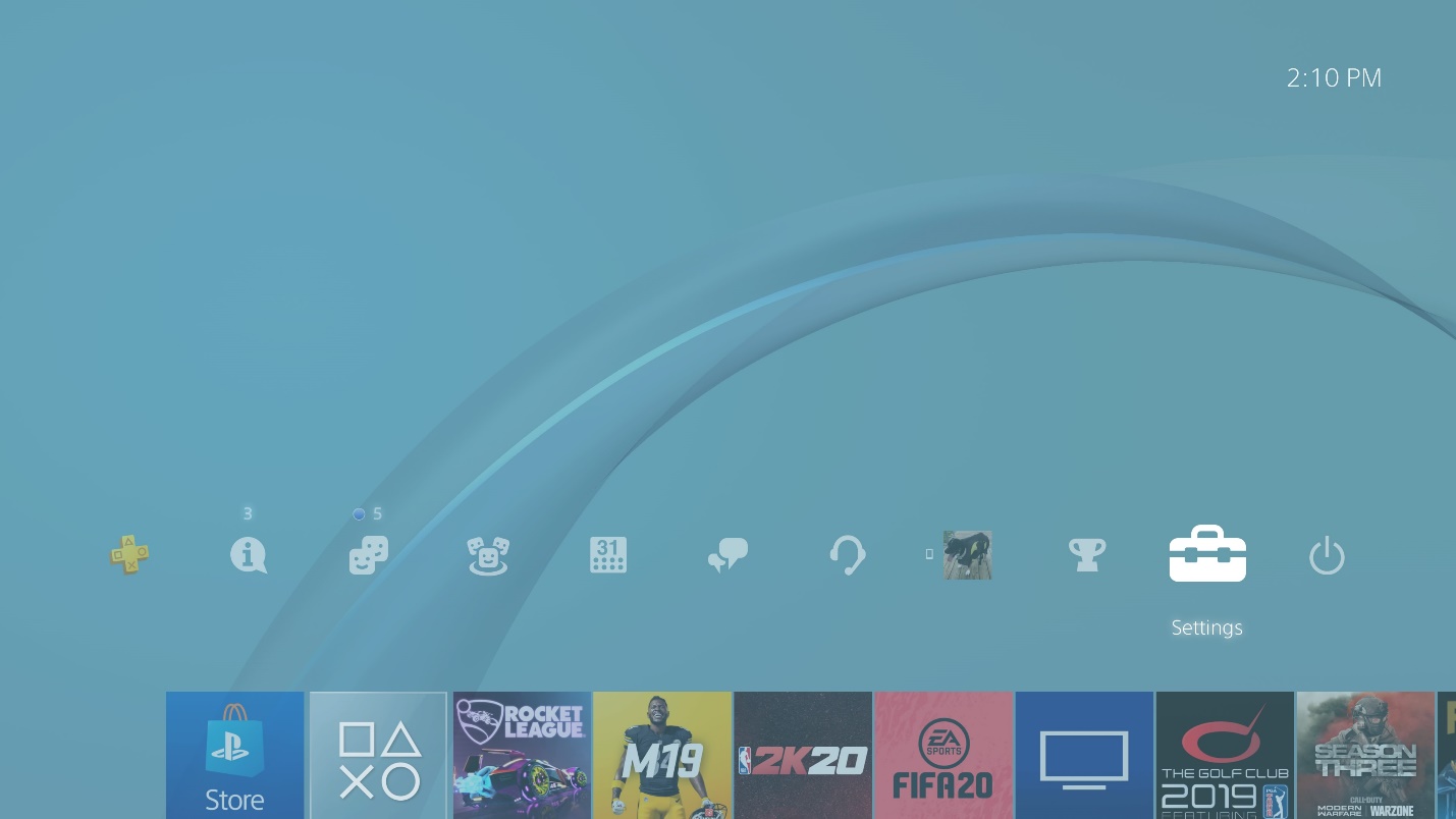 playstation home screen