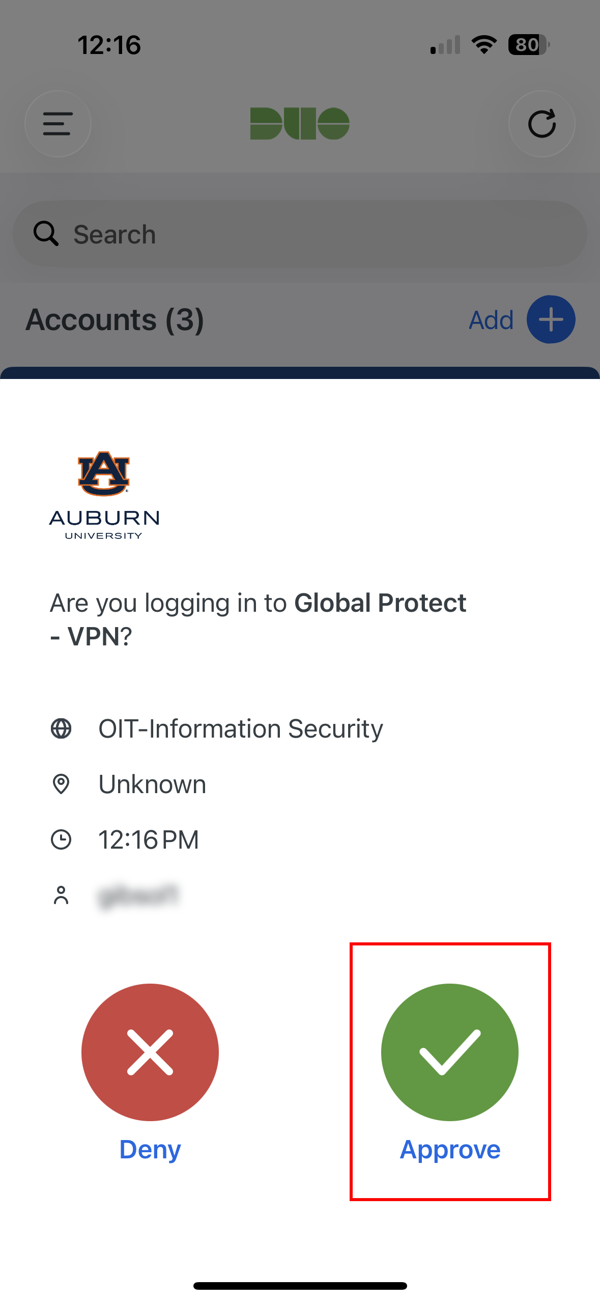 Duo push for GlobalProtect VPN