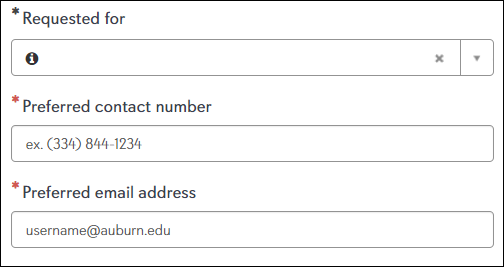 telephone service request requested for field