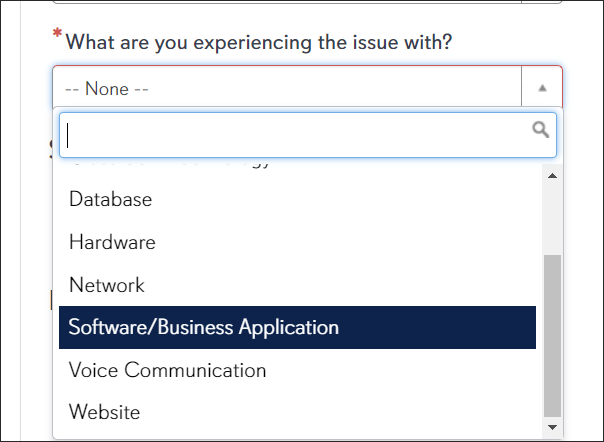 What are you experiencing the issue with options