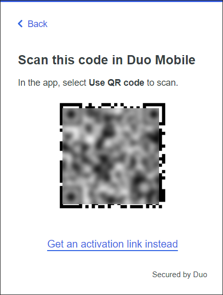 Duo QR code scan