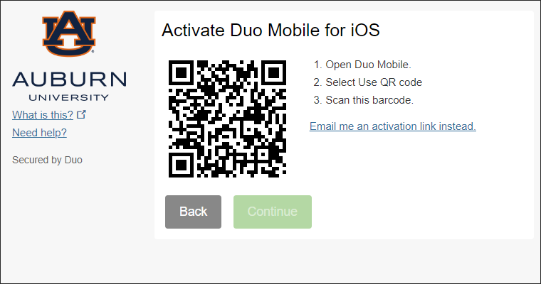 Information Technology - Duo: Setting up Duo Mobile - Service Portal