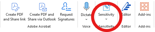 Microsoft office sensitivity label