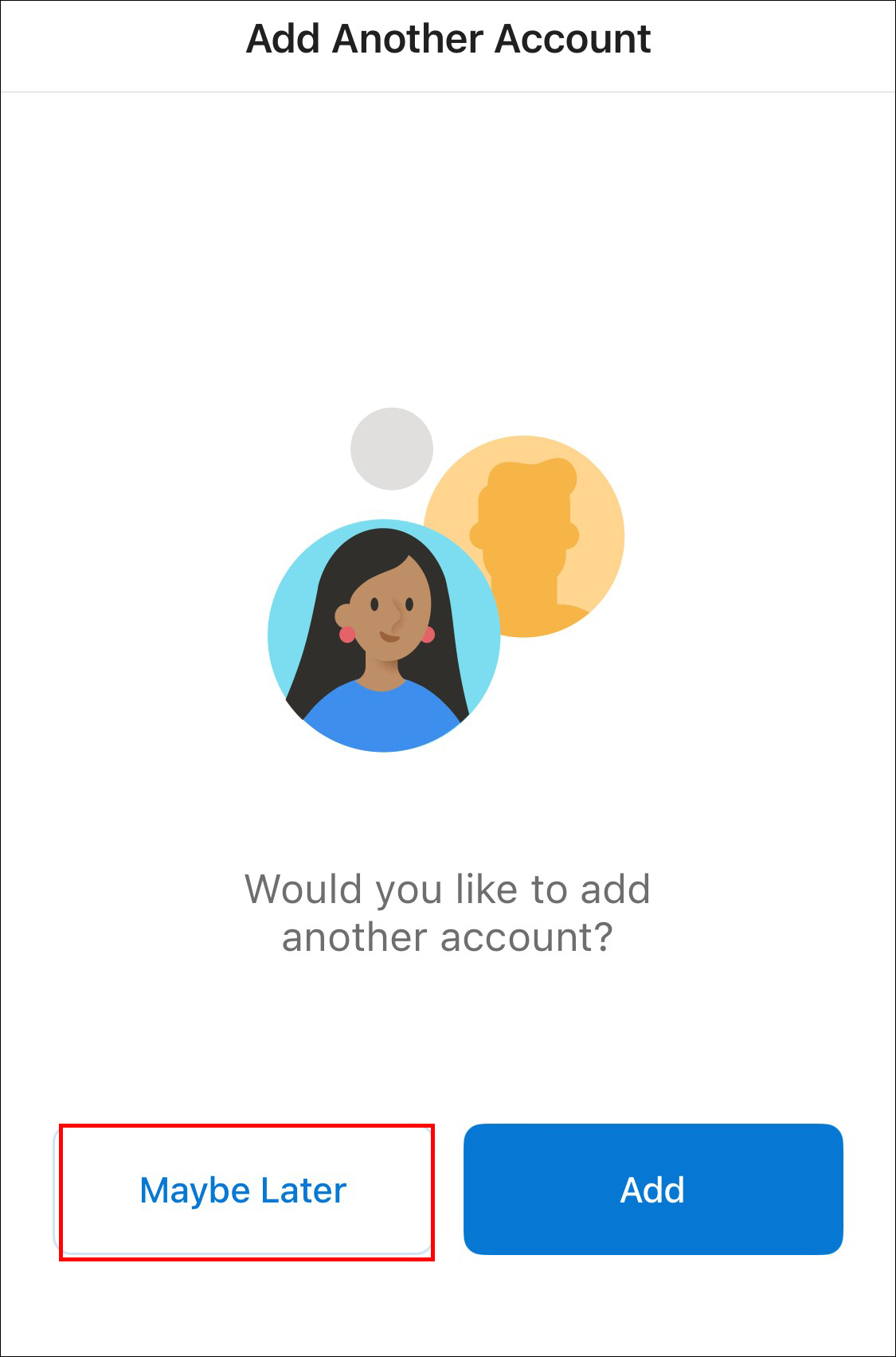 outlook app add account