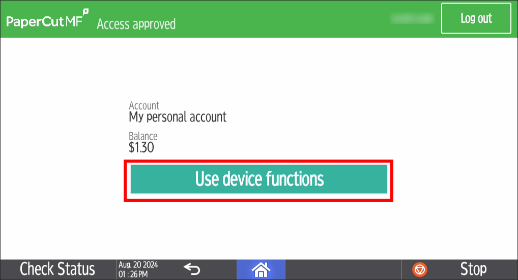 Tigerprint use device functions 