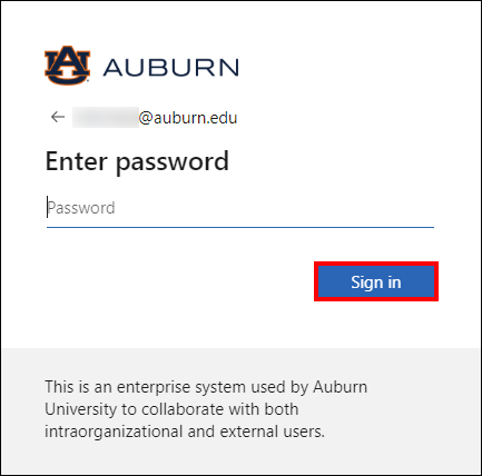 Retiree and Alumni Outlook password screen