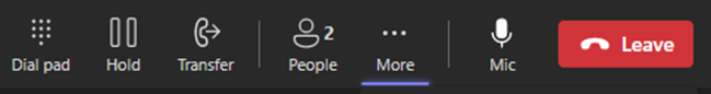 Teams Voice Leave button