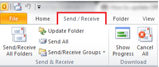 image of send/receive tab