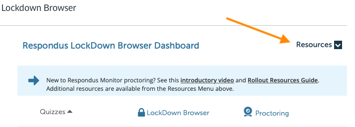 resources with an arrow 